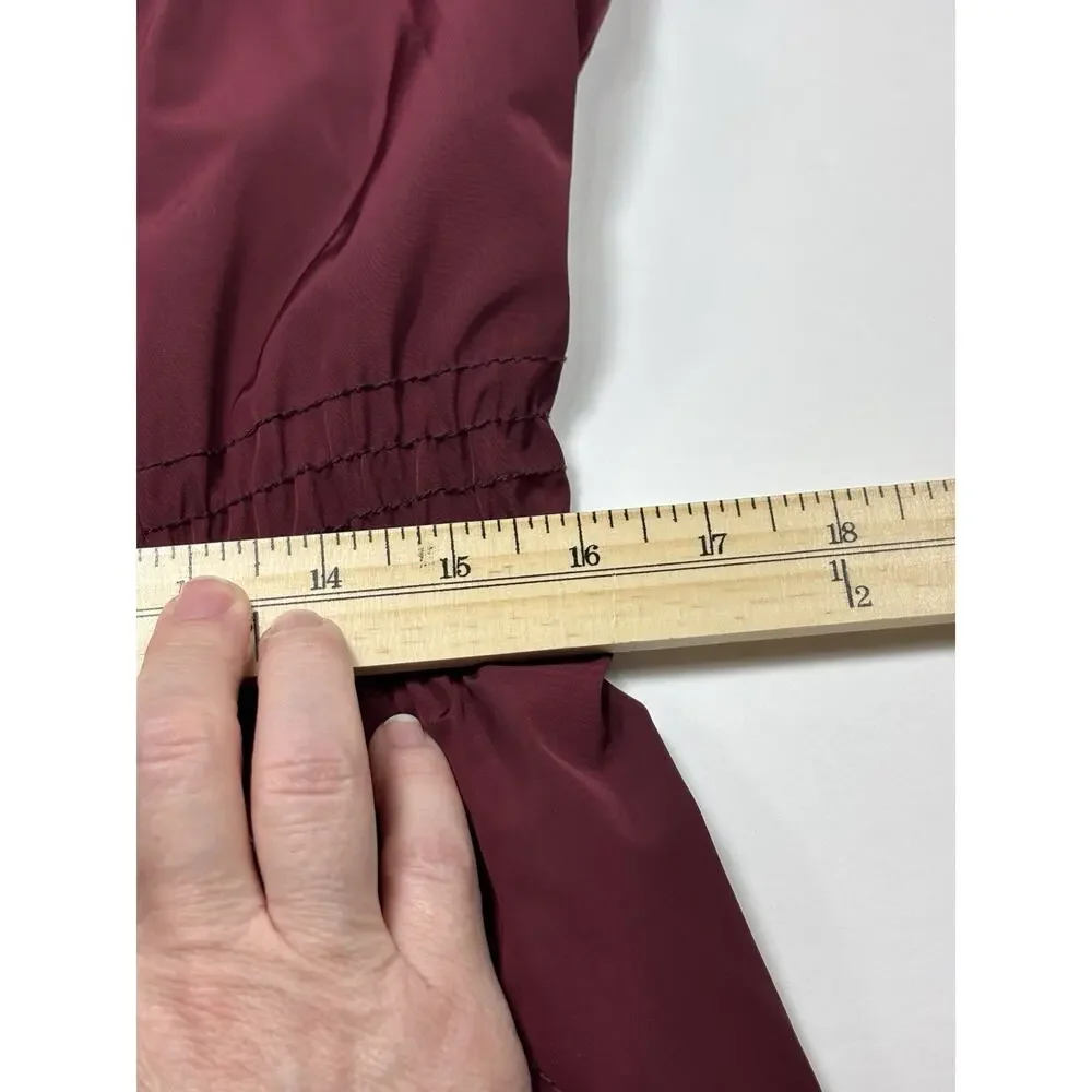 Laundry by Shelli Segal Parka Coat Jacket Burgundy Medium Hooded Quilted